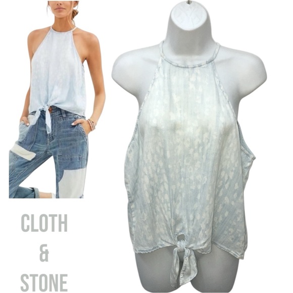 Anthropologie Tops - Cloth & Stone X Anthropologie Animal Print Halter Tank Top - Women’s Medium NWT